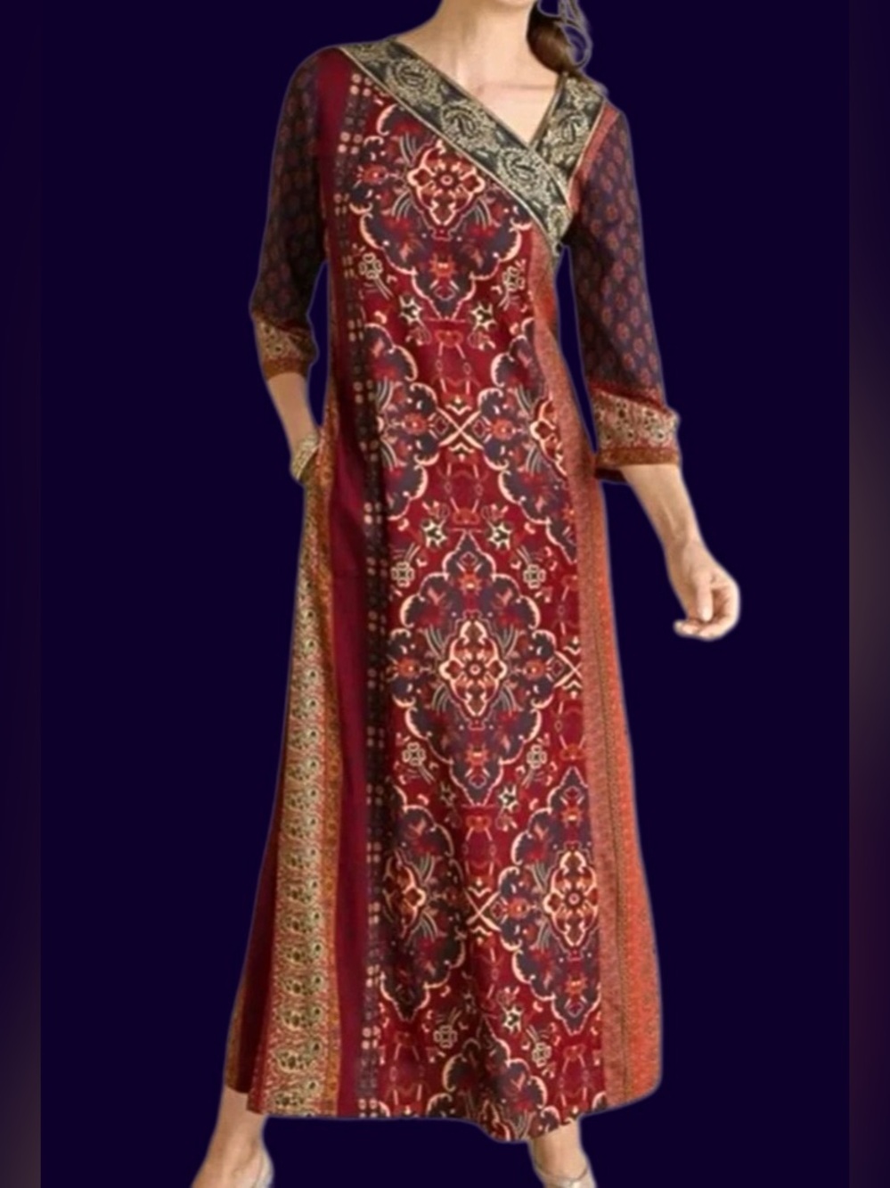 Soft Surroundings Cindra Maxi Dress Size PL